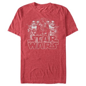 Men's Star Wars: A New Hope Darth Vader Stormtroopers Distressed Logo T-Shirt - 1 of 4