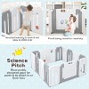 Costzon Baby Playpen, 14-Panel Extra Large Foldable Play Center with Safety Gate & Whiteboard, Indoor/Outdoor Baby Fence for Boys & Girls - 3 of 4