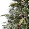 Nearly Natural 7.5-ft Snowed Tipped Clermont Mixed Pine Artificial Christmas Tree with 600 Clear LED Lights, Pine Cones and 1784 Bendable Branches - 3 of 4