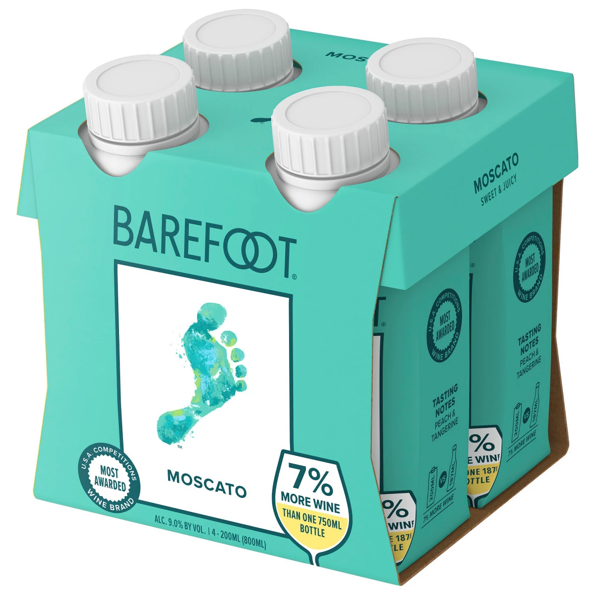 Barefoot Barefoot Cellars Moscato White Wine Tetra 4pk — product image