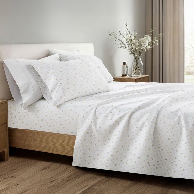 Bows and Flowers Patterned 4PC Bed Sheet Set - Becky Cameron