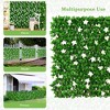 Tangkula 4PCS Expandable Fence Privacy Screen Decorative Faux Ivy Panel w/ White Flowers - 4 of 4