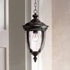 John Timberland Bellagio Vintage Outdoor Hanging Light Texturized Black 18" Clear Hammered Glass for Post Exterior Barn Deck House Porch Yard Patio - 2 of 4