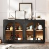 60" Buffet Sideboard Cabinet with Storage, Kitchen Pantry Cabinet, Accent Storage Cabinet, Coffee Bar Storage Cabinet for Living Room Kitchen - 2 of 4