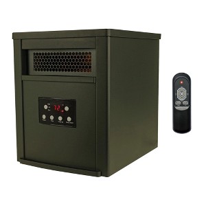LifeSmart LifePro 1500W Portable Electric Infrared Quartz Indoor Space Heater with 6 Adjustable Heating Elements and Remote Control, Black - 1 of 4