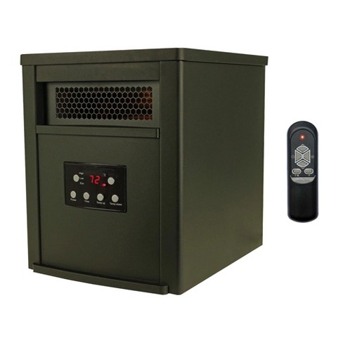 Lifesmart Lifepro 1500w Portable Electric Infrared Quartz Indoor Space  Heater With 6 Adjustable Heating Elements And Remote Control, Black : Target