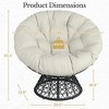 Yaheetech 360° Rotatable Papasan Chair with Thick Tufted Cushions for Garden, Patio,  Living Room - 3 of 4