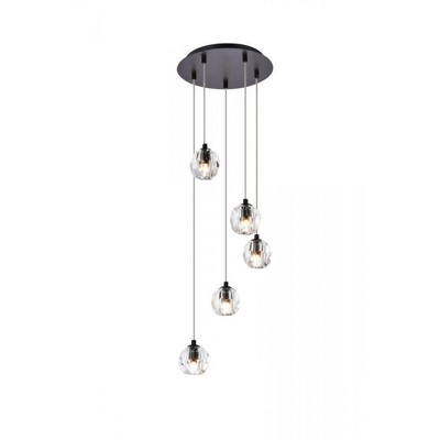 Elegant Lighting Eren 5 lights Black pendant