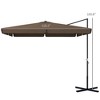 NicBex 10 Ft Cantilever Patio Umbrella,Square Offset Umbrella for Patio,Garden,Pool&Backyard,Hanging Umbrella Outdoor with Crank,Cross Base,Brown - 4 of 4