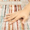 Washable Rug with Braided Print, Modern Low-Pile Non-Slip Carpet for Kitchen, Entryway, Bathroom, Bedroom – Stain Resistant, Natural Darkened - 4 of 4