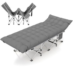SUGIFT Folding Camping Cot & Bed Heavy-Duty for Adults Kids w/ Carrying Bag - 1 of 4