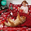 Christmas Duvet Cover Set, Reversible Red Snowman Print, Soft Brushed Microfiber, 2-Piece with Pillow Sham, Button Closure & 8 Corner Ties - 4 of 4