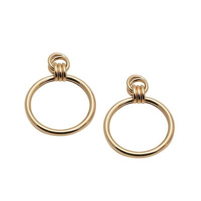 SOHI Women's Gold Knot Drop Earrings