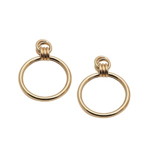 SOHI Women's Gold Knot Drop Earrings - 1 of 3
