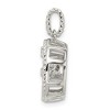 Black Bow Jewelry Platinum & Gold Tone Sterling Silver & CZ Circle Pendant, 15mm - 2 of 4