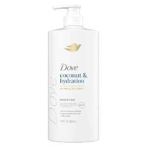 Dove Beauty Coconut Hydration Shampoo Pump with Coconut Oil & Bio-Protein Care - 28 fl oz - 1 of 4