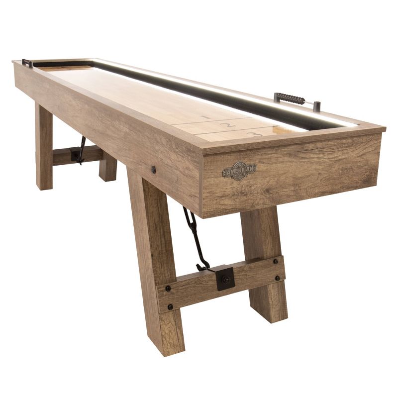 American Legend 9&#39; Brookdale Light Up Shuffleboard with Bowling, 1 of 12