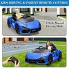 12V Kids Ride On Car with Remote Control, Battery Powered Sports Car Toy with Dual 25W Motors, Spring Suspension, Headlight, Music for Toddler 3+ - 4 of 4