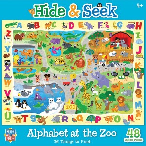 MasterPieces 48 Piece Kids Jigsaw Puzzle - Alphabet at the Zoo - 14"x19" - 1 of 4