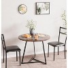 2-Piece Round Dining Set - Modern Table & Upholstered Chairs for Small Spaces - 3 of 4
