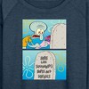 Women's - SpongeBob SquarePants - Squidward Hopes And Dreams Lightweight French Terry Wide Neck Long Sleeve Shirt - 2 of 4