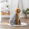 Design Imports  Gray Stripe Embroidered Paw Pet Towel - 4 of 4