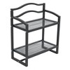 Household Essentials 2 Tier Metal Wall Mount Bathroom Storage Rack Gray: Wall Storage Basket & Bathroom Containers - 4 of 4