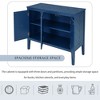 3-Door Storage Sideboard, Cabinet with Adjustable Shelf, Console Table with Retro Metal Handles & 4 Pinewood Legs, MDF Entryway Table for Home - 4 of 4