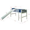 Donco Kids Tent Twin White Low Loft Bed With Slide - 3 of 3