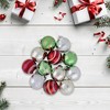 Northlight 12ct Multi Color Vintage Design Glass Ball Christmas Ornaments 2.25" (55mm) - 2 of 4