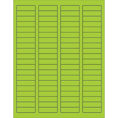 Tape Logic Rectangle Laser Labels 1 3/4" x 1/2" Fluorescent Green 8000/Case (LL170GN)