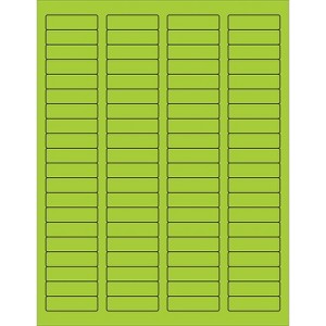 Tape Logic Rectangle Laser Labels 1 3/4" x 1/2" Fluorescent Green 8000/Case (LL170GN) - 1 of 1