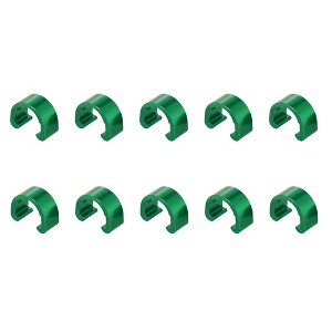 Unique Bargains Road Bicycle Bike MTB Brake Cable Derailleur Line Case C Shape Clips Green 10 Pcs - 1 of 4