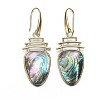 Guili Sterling Silver 14K Gold Plated Abalone Pear Drop Hook Earrings, Combining Elegance with a Modern Twist for a Sophisticated Look - 2 of 3