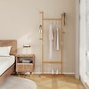 Freestanding Coat Rack, Wood Coat Tree with 5 Hook, Entryway Clothes Racks for Hanging Coats Suits Jacket, Coat Rack Standing For Bedroom Office - 2 of 4