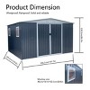 Weatherproof 10x8FT Galvanized Steel Garden Shed with Lockable Door, Windows & Ventilation, Low Maintenance -Coolbibila - 4 of 4