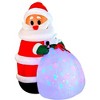 Joiedomi 8 FT Christmas Inflatable Decoration, Santa with Gift Bag Inflatables with Colorful Rotating LED Lights for Xmas Party Indoor, Outdoor Decor - image 4 of 4