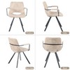 PAGED Modern Dining Chairs Set of 2, Ergonomic Living Room Chairs, Comfortable Kitchen Chairs with Metal Legs for Kitchen - 4 of 4