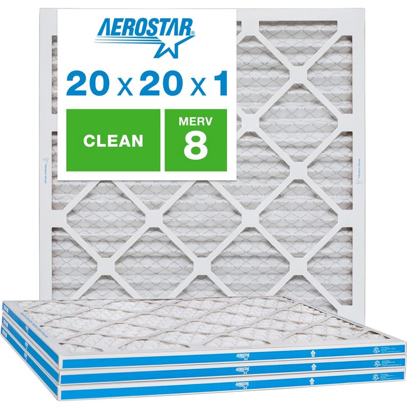 Aerostar AC Furnace Air Filter - Dust - MERV 8 - Box of 4, 1 of 10