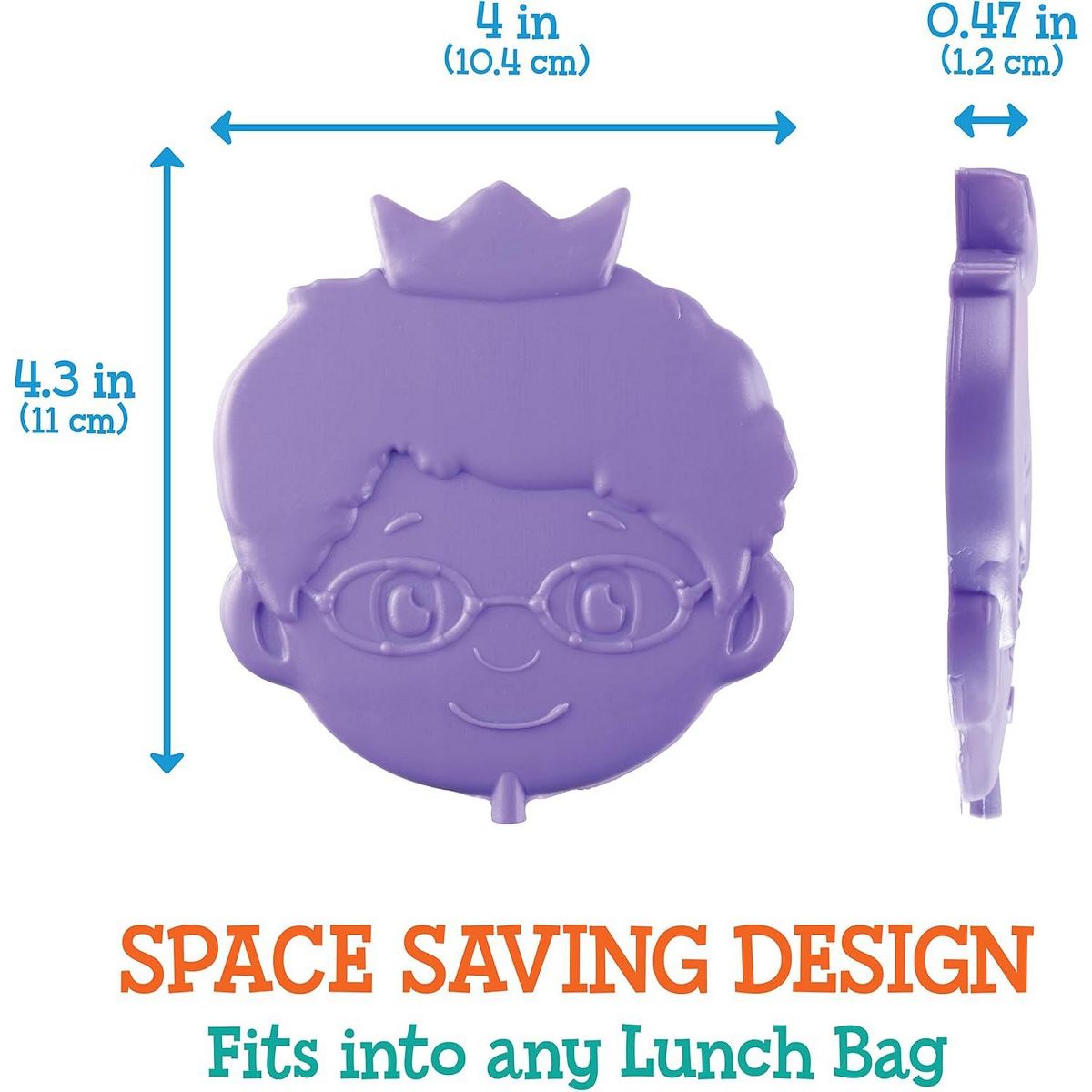 Prince Wednesday Daniel Tiger Reusable Hard Ice 3 Pack- Slim Lightweight Design, Cool Thin Freezer Packs - Easily Fits Inside Kids School Lunch Box - thumbnail 4