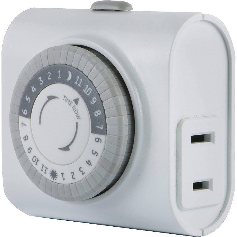 GE Indoor Mechanical Timer 24hr with 1 Outlet, 3 of 10