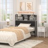 Aheaplus Storage Headboard with Led Lights & Charging Station - 2 of 4