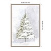 Amanti Art 23"x33" Lone Fir in the Snow by Rosana Laiz Blursbyai Framed Canvas Wall Art - 4 of 4