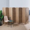 Sevobal Partitions and Room Dividers 8-Panel Wood Foldable Design Folding Privacy Screens for Office and Living, Brown, 141.73"*3.15"*70.87" - 2 of 4