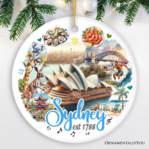 Artistic and Iconic Sydney Landmarks Christmas Ornament, Australia Gift and Keepsake Souvenir| OrnamentallyYou - 1 of 4
