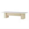 FUFU&GAGA White Extra Large Rectangular Desk for Living Room - 4 of 4