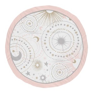 Sweet Jojo Designs Girl Baby Tummy Time Playmat Celestial Pink Gold and Grey - 1 of 4