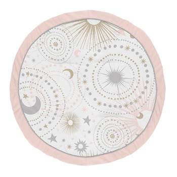 Sweet Jojo Designs Girl Baby Tummy Time Playmat Celestial Pink Gold and Grey