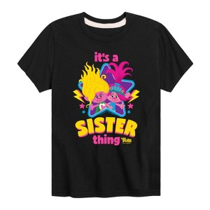 Boys' - Trolls - It's A Sister Thing Poppy and Viva Short Sleeve Graphic T-Shirt - 1 of 4