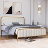 Whizmax King/Queen/Full Size Upholstered Velvet Metal Bed Frame with Tufted Headboard, Modern Platform Bed Frame No Box Spring Needed, Easy Assembly - 3 of 4